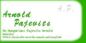 arnold pajevits business card